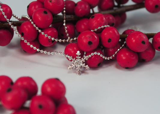 Fiore di Neve 3 - Collana con diamante